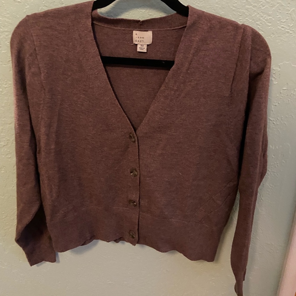 Maroon cardigan